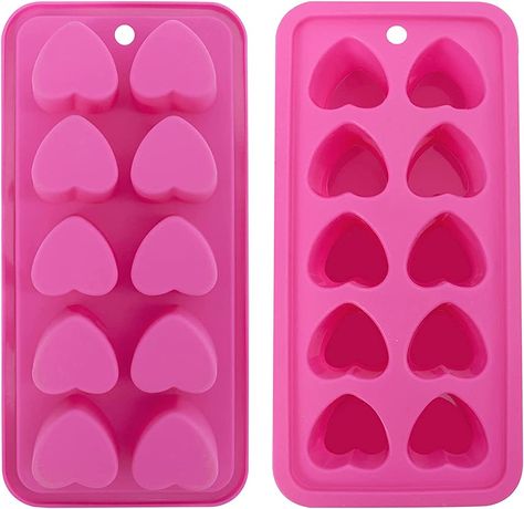 Heart Ice Cube Tray, Ice Cube Candy, Jelly Candles, Heart Ice, Pink Tray, Ice Ball Maker, Ice Trays, Silicone Ice Cube Tray, Ice Ball