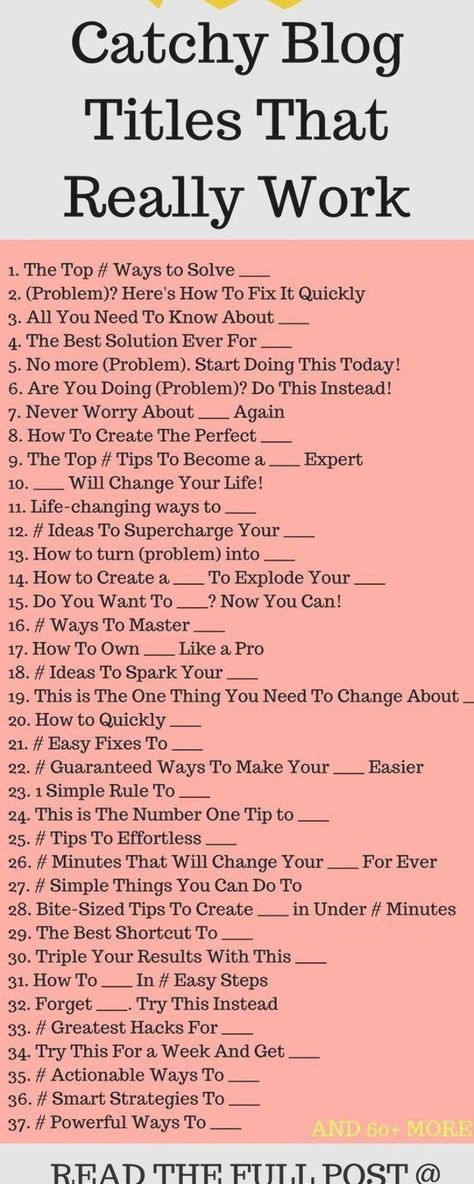 Having a catchy blog title is key to attract the right readers to your blog posts. Like this one on this article! They are very often the first thing your audience sees: on your blog, on social media, etc. And that title alone can make or break their decision to click and read it. So, your blog … Catchy Titles Ideas, Catchy Title For Tiktok, Attraction Marketing Posts Ideas, Editorial Graphics, Most Useful Websites, Catchy Lines, Article Ideas, Useful Websites, Youtube Hacks