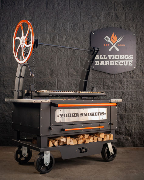 When this grill is burning, it is a showstopper. 🤩 The Yoder Smokers El Dorado grill puts the signature, generational quality of Yoder Smokers in a grill that brings traditional, Santa Maria-style, open fire cooking to your backyard. 🍖🌽 Test new cooking styles and recipes on a grill that everyone will want to gather around. 🙏 And if you’re a BBQ lifer, this is one you need in your collection. 🏆 — #ATBBQ Bbq Pits Ideas Backyards, Santa Maria Style Bbq, Santa Maria Bbq Grill Plans, Santa Maria Bbq Grill, San Maria, Adjustable Grill, Yoder Smoker, Santa Maria Bbq, Asado Grill