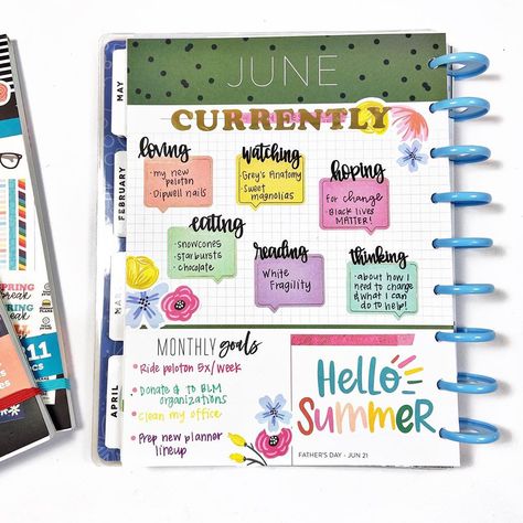 Currently Planner Page Ideas, Currently Page Happy Planner, Happy Planner Currently Page Ideas, Currently Page Ideas, Happy Planner Currently Page, Planner Monthly Layout, Bullet Journal Mental Health, Planner Themes, Happy Planners