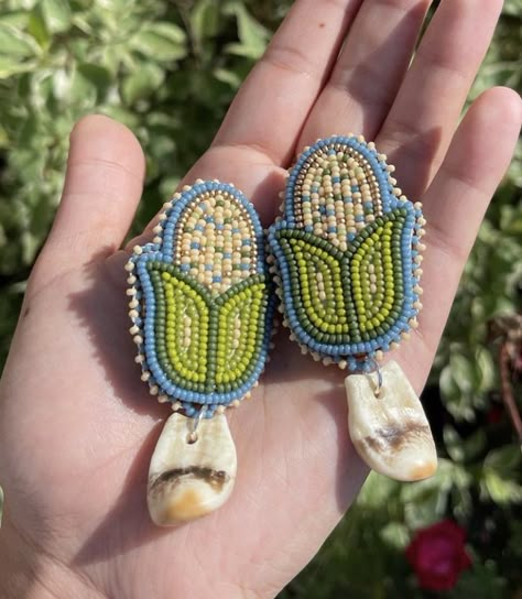 Beaded earrings native beadwork