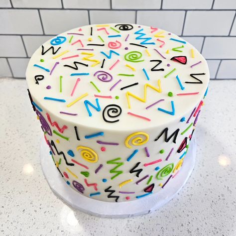 This gluten free birthday cake was all about the 90s vibes ✌🏻 . . . #90scake #90s #birthdaycakeideas #glutenfreecake #2024cake #cake #cakedecorating #cakesofinstagram #cakedesign #cakestagram #cakeart #buttercream #buttercreamcake #cakedecorator #cakecakecake #yycliving #yyclocal #yycfood #yyceats #yyc #calgary #cochrane #alberta #cochranealberta #cochraneab #cochranelocal #cochranesmallbusiness #calgarycakes #cochranecakes 90s Style Birthday Cake, 90s 30th Birthday Cake, 90s Cake Ideas, 90s Theme Cake, 2000s Cake, 90s Birthday Cake, 90s Cake, Cochrane Alberta, Gluten Free Birthday Cake