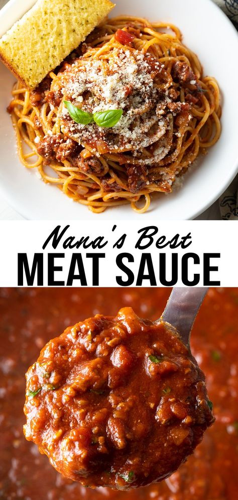 Best Easy Spaghetti Recipe, Red Wine Spaghetti Sauce, Homemade Spaghetti Sauce With Sausage, Spaghetti Sauce With Wine, Speggetti Sauce Recipe Homemade, Spagetti Sauce Home Made, Speggetti Sauce Recipe Meat, Speggetti Sauce Recipe, Chunky Spaghetti Sauce