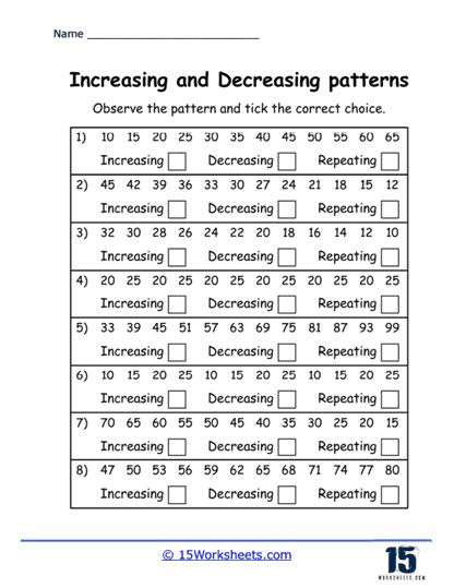 Sequence Worksheet, Arithmetic Progression, Numerical Patterns, Numbers Worksheet, Holiday Science, Kindergarten Social Studies, Math Patterns, Mathematics Worksheets, Number Sequence