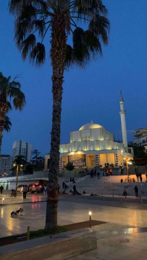 Durres Albania Video, Durres Albania Night, Dures Albania, Albania Mosque, Albanian Summer, Albania Aesthetic, Albania City, Durres Albania, Night Snapchat