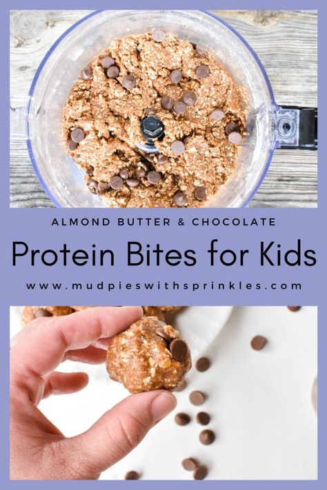 Protein Balls For Kids Healthy, Easy Healthy Protein Balls, No Bake Bites Healthy, Kid Protein Balls, Almond Butter Oat Balls, Protein Bites For Kids, Protein Balls For Toddlers, Kid Friendly Protein Balls, High Protein Snacks For Toddlers