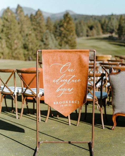 Open Air Wedding, Welcome Banners, Event Signage, Welcome Banner, Leather Wedding, Fabric Banner, Western Wedding, Wedding Welcome Signs, Wedding Signage