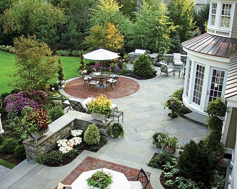 It's High Time for the Terrace! | Boston Design Guide Patio Gardens, Boston Design, Real Estat, Beautiful Patios, Brick Patios, Patio Landscaping, Patio Designs, Dream Backyard, Patio Stones