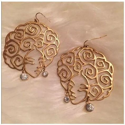 Jackie Outfits, Afro Jewelry, Afro Earrings, Afrocentric Earrings, Italian Gold Jewelry, Afrocentric Fashion, Arabic Jewelry, Black Gold Jewelry, Kay Jewelry