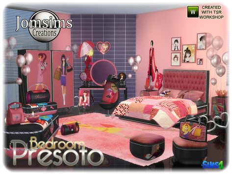 Sims 4 Girly Room, Sims 4 Girly Bedroom, Sims 4 Room Sets, Egirl Cc Sims 4, Sims 4 Cc Pink Bed, Sims 4 Cc Girly Furniture, Sims 4 Teen Room Cc, Sims 4 Cc Teen Bedroom, Sims 4 Cc Bedroom Sets