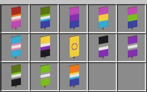 Lmanburg Flag Minecraft Banner, Minecraft Country Flag Banners, Minecraft Banner Flag Designs, Rainbow Flag Minecraft Banner, Trans Flag Minecraft Banner, Lesbian Minecraft Banner Tutorial, How To Make Pride Flags In Minecraft, Fake Pride Flags, Minecraft Pride Flag Banner