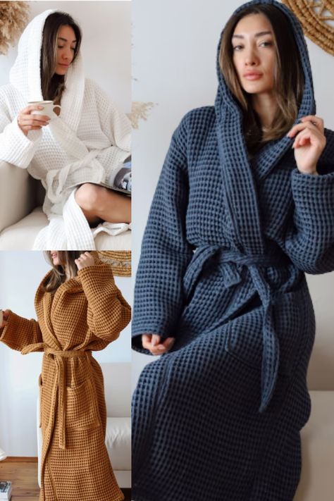 Stay warm and chic this winter! #CoatDesigns #CoatsWinterWarm #WinterFashion #JacketForWomen #Outerwear #FashionInspiration Housecoats For Women, Trendy Jackets For Women, Kimono Dressing Gown, Cozy Coats, Wool Coats, Trendy Jackets, Womens Robes, Coat Design, Dressing Gown