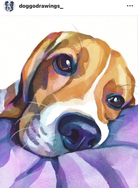 Beagle Canvas Painting, Beagle Watercolor Painting, Simple Dog Painting, Dog Paintings Easy, Dog Paintings Acrylic Easy, Dog Painting Ideas, Beagle Drawing, Simple Face Paint, Beagle Painting