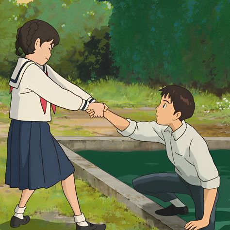 Ghibli Men, From Up On Poppy Hill, Poppy Hill, Up On Poppy Hill, Ghibli Anime, Studio Ghibli Fanart, Personajes Studio Ghibli, Chihiro Y Haku, Studio Ghibli Characters