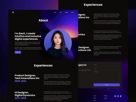 SuperStellar Portfolio About Me Page by Zhiyang on Dribbble Portfolio About Me Page, About Me Portfolio, Inspiration Board Design, About Me Page, Ui Design Inspiration, Website Layout, Design Jobs, Portfolio Templates, Dream Design