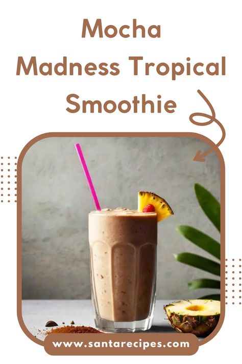 The first time I tasted the Mocha Madness Tropical Smoothie was on a particularly sweltering summer day. After a long afternoon stroll … Coffee Break Snacks, Santa Recipes, Coconut Milk Coffee, Popular Side Dishes, Smoothie Drink Recipes, Tropical Smoothie, Frozen Pineapple, Frozen Treat, Smoothie Drinks