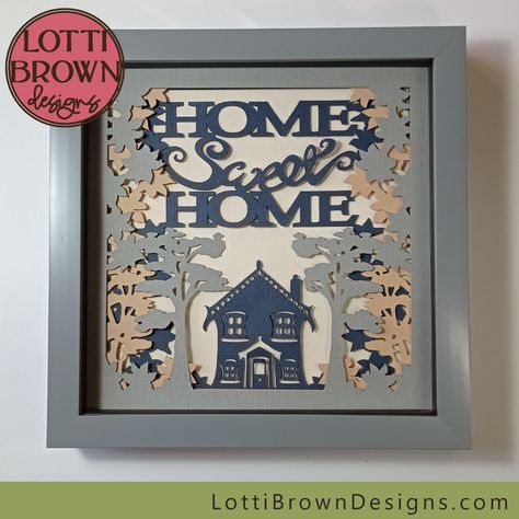 Home Sweet Home shadowbox craft project