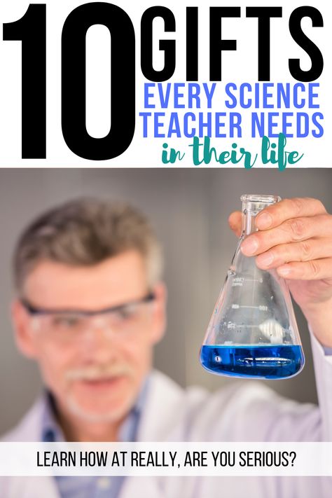 A fun list of really great gifts the science teacher in your life is sure to love and knock their socks off. Check out these fun ideas! Chemistry Teacher Gift, Male Teacher Gifts, Teacher Needs, Chemistry Gifts, Christmas Science, Fun List, Physics Teacher, Science Teacher Gifts, 6th Grade Science