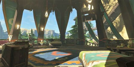 Botw Rito Village, Rito Village Aesthetic, Rito Village Breath Of The Wild, Zelda Environment, Rito Village, Botw Art, Character Bedroom, Zelda Fanart, Monster Hunt