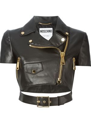 cropped biker jacket Gothic Mode, Cropped Biker Jacket, Designer Jackets, Sport Bh, 2015 Fashion, Jacket Design, Edgy Outfits, Stage Outfits, Character Outfits