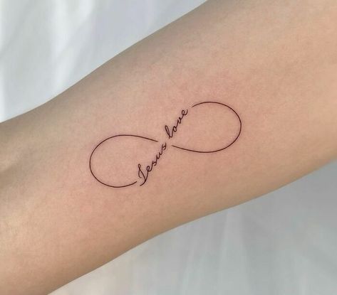 Infinity Times Infinity Tattoo, Infinity Tattoo Designs With Name, Tattoo Infinity Symbol, Tattoo Love Yourself, Infinity Name Tattoo, Fine Tattoos, Infinity Sign Tattoo, Heart With Infinity Tattoo, Son Tattoos