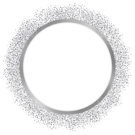 Silver Frame Png, Glitter Circle Frame, Silver Circle Frame, Silver Png, Glitter Clipart, Circle Png, Image For, Party Frame, Glitter Png