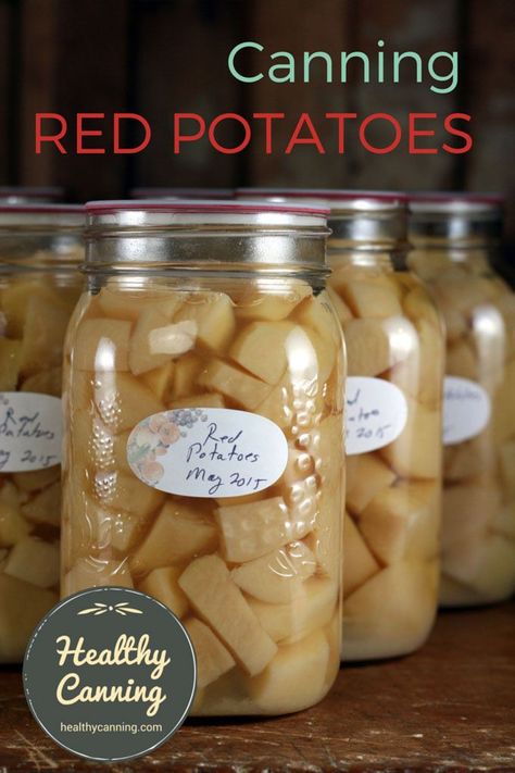 Freezing Red Potatoes, Canning Sliced Potatoes, Pressure Canning Red Potatoes, How To Can Red Potatoes, Canning Red Potatoes, Red Potatoes Healthy, Canning Veggies, Healthy Canning, Canning Potatoes