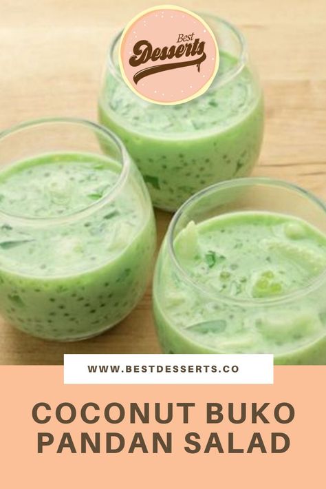 Pandan Coconut Jelly, Pandan Jelly Dessert, Buko Pandan Salad, Pandan Recipe, Buko Pandan Recipe, Coconut Sago, Buko Pandan, Cold Drinks Recipes, Ube Recipes