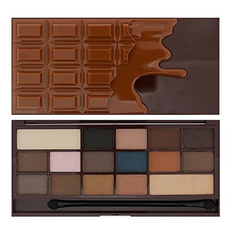 Caramel Palette, Makeup Revolution Palette, Makeup Revolution Eyeshadow, I Heart Makeup, Chocolate Palette, Heart Makeup, Make Up Cosmetics, Revolution Eyeshadow, Heart Chocolate