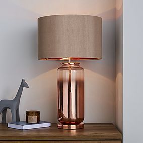 Table Lamps | Bedside Lamps & Desk Lights | Dunelm - Page 3 Black Bedside Lamps, Shabby Chic Table Lamps, Copper Table Lamp, Console Table Lamp, Lamps Bedside, Antique Table Lamps, Lamps Desk, Tall Table Lamps, Rustic Table Lamps