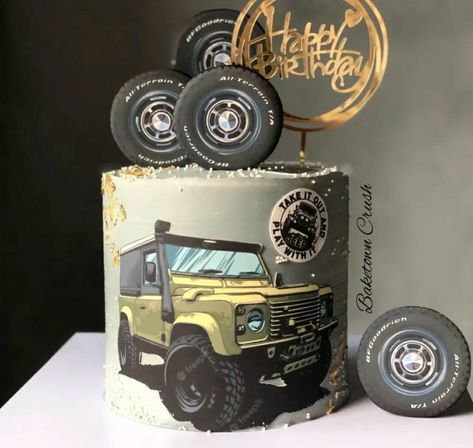 Car Cakes For Men, Jeep Cake, Cake Design For Men, Melon Cake, Whipped Cream Cakes, 47th Birthday, Happy Birthday Black, Pastel Cakes, 1st Birthday Cakes