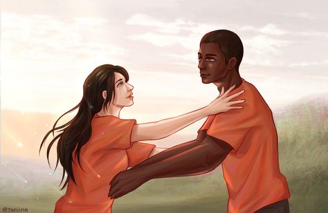 Charles Beckendorf And Silena Beauregard, Charles And Silena Percy Jackson, Charles Beckendorf Fanart, Silena Beauregard And Charles Beckendorf, Silena Beauregard Fanart, Charles Beckendorf, Silena Beauregard, Percy Jackson Couples, Interacial Love