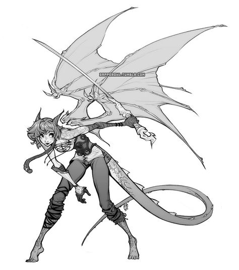 Rapier Poses, Dragon Girl Character Design, Dragon Human Hybrid Character Design, Draconic Bloodline, Owl Character Design, Owl People, Dragon Women, Dragon People, Owl Character