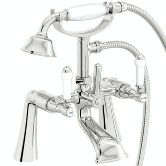 Bath taps | Bath tap | VictoriaPlum.com Traditional Bath, Straight Baths, Elegant Bath, Roll Top Bath, Victorian Bathroom, Shower Fittings, Bath Shower Mixer Taps, Bath Shower Mixer, Bath Mixer