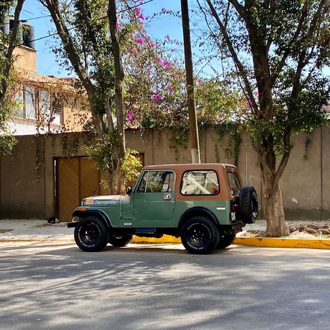 Old Jeeps Vintage, Vintage Jeep Aesthetic, Jeep Wrangler Color Ideas, Old Jeep Aesthetic, Green Jeep Aesthetic, Sage Green Jeep, Pastel Jeep, Cute Jeeps, Dark Green Jeep