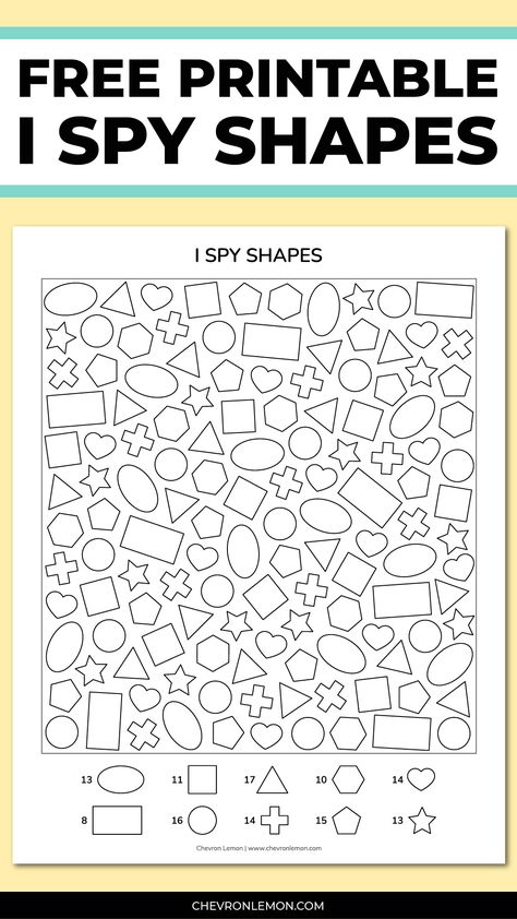 Shapes Activity For Kids, Shapes Activity, Printable Games For Kids, Sight Words Kindergarten, Art Worksheets, Shapes Activities, Math Printables, Educational Activities For Kids, Shapes For Kids