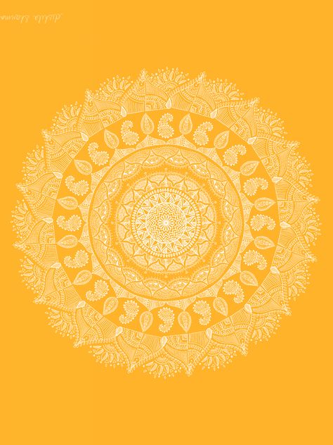 handmade digital mandala art Yellow Mandala Background, Yellow Mandala Art, Onam Background Design, Onam Aesthetics, Onam Wallpaper, Haldi Background, Onam Background, Haldi Template, Hindu Background