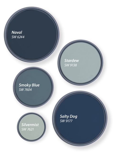 Colors That Go With Navy Blue Bathroom, Exterior House Navy Blue, Sw Naval Dining Room, Outdoor Sherwin Williams Paint, Blue And Gray Paint Schemes, Dark Blues For Bedroom, Midnight Blue Sherwin Williams, Sherwin Williams Paint Colors 2022 Blue, Blue Whole House Color Scheme