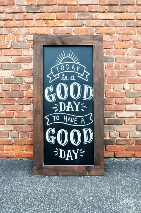 giant chalkboard diy Large Chalkboard Sign, Chalkboard Shop Signs, Now Open Chalkboard Sign, Chalkboard Ideas For Home, Cute Chalkboard Ideas, Kitchen Chalkboard Ideas, Chalkboard Sign Ideas, Kitchen Chalkboard Sign, Chalkboard Art Ideas