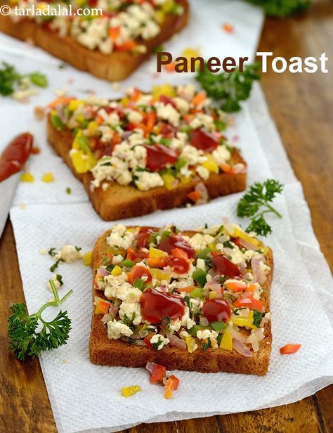 paneer toast | paneer vegetable toast | healthy | Paneer Toast, Vegetable Toast, Guacamole Toast, Paneer Snacks, Multigrain Bread Recipe, Chilli Cheese Toast, Toasted Sandwich Recipes, Grilled Sandwich Recipe, Cheese Toast Recipe