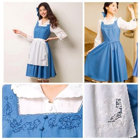 Secret Honey Disney Costumes Belle Beauty and the Beast costume  Secret Honey Belle costume  #disneyfashion #disneycostumes #secrethoney Disney Princesses Costumes, Belle Disneybound, Belle Blue Dress, Bella Disney, Beauty And The Beast Costume, Belle Cosplay, Beast Costume, Disney Princess Costumes, Costumes For Halloween