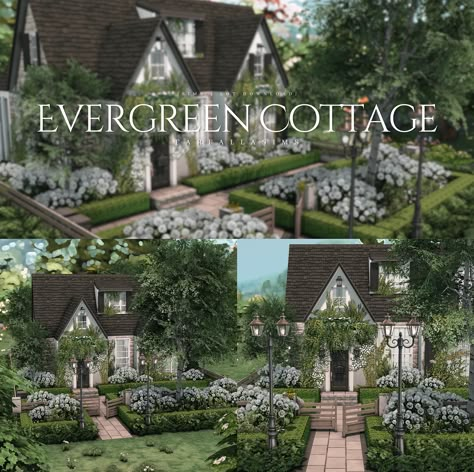 Sims 4 Cottage Download, Sims 4 Cc Newcrest, Sims 4 Hydrangea, Sims 4 Cc Exterior Plants, The Sims Cottage House, Sims 4 Residential Lots Cc, Sims 4 Botanical Garden, Sims 4 Hydrangea Cc, Sims 4 Bushes Cc