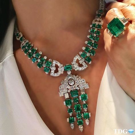 #YafaSignedJewels emeralds looking good on @thediamondsgirl ! Ring and necklace available from #Yafa , we ship worldwide, call or email for details on these exceptional pieces. 💚#thebest #authentic #vintagejewelry #collectorsitem #estatejewelry #signedjewelry #luxury #jewelry #vintage #forsale #newyork #emerald #diamond #finejewelry #highjewelry Heart Diamond Necklace, Beautiful Diamond Necklace, Emerald Jewellery, Necklaces Ideas, Diamond Girl, Rene Lalique, Green Heart, Heart Diamond, Jewellery Sets