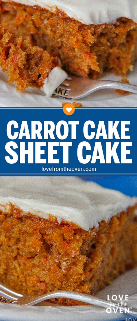 Carrot Cake Sheet Cake, Pineapple Cream Cheese Frosting, Carrot Sheet Cake Recipe, Carrot Sheet Cake, Pineapple Cream Cheese, Dessert Easter, Cake Sheet, Brunch Easter, Cake Carrot