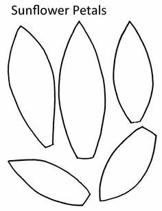 (click on the image to download a PDF of the pattern) Petal Template, Sunflower Template, Sunflower Coloring Pages, Sunflower Petals, Flower Petal Template, Sunflower Leaves, Săpunuri Handmade, Sunflower Crafts, Paper Flower Patterns