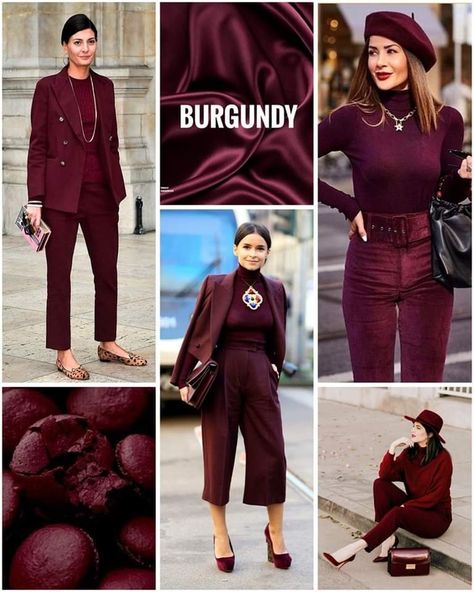 Outfit Bordeaux, Burgundy Outfits, Midlife Fashion, Postpartum Fashion, Monday Outfit, Outfits Juvenil, Monochromatic Fashion, Burgundy Outfit, Color Combos Outfit