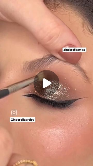 @zinderella_artist on Instagram: "Most Beautiful Glittery Eye Makeup Tutorial 😍❤️.....
Follow _ @zinderella_artist 
.
.
.
.
.
.
.
.
.
.
.
.
#réel #reels #reelkarofeelkaro #reelitfeelit #reelinsta #viral #viralreels #trending #trendingreels #eye #eyemakeuptutorial #eyemakeupvideo #eyetutorial #makeup #makeuptutorial #makeupartist #glitter #glittereyemakeup #glittereyeshadow #artist #zinderellaartist #delhihairstylist" Firework Eye Makeup, Glittery Eye Makeup Tutorial, Glitter Eyeshadow Looks, Eye Make Up Videos, Glittery Eye Makeup, Glittery Eyes, Glitter Eye Makeup, Eye Makeup Steps, Eye Tutorial