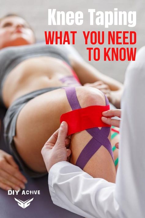 Knee Taping – What is it and things you need to know about it Knee Tape For Running, My Tape Knee, Athletic Tape Knee, Kinetic Tape Knee, Kinseology Taping Knee, K Tape Knee, How To Kt Tape A Knee, How To Tape Knee For Pain, Kt Tape Knee