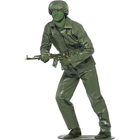 Smiffys Mens Toy Soldier Costume Top Trousers Belt Hat and FootBase Green Medium -- To find out more, visit picture link. (This is an affiliate link). #halloweencostumesformen Male Costumes Ideas, Toy Story Costume Ideas, Army Men Costume, Army Fancy Dress, Toy Soldier Costume, Toy Story Costume, Toy Story Party Ideas, Army Costume, Green Army Men