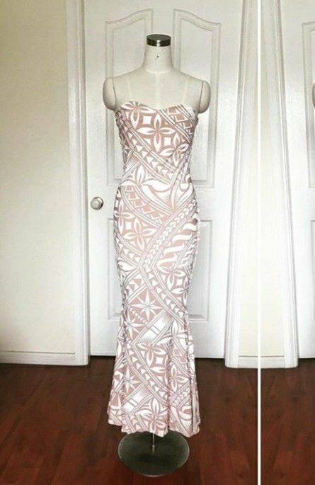 Samoan Formal Dress, Samoan Prom Dresses, Polynesian Prom Dress, Samoan Wedding Dress, Samoan Dress Design, Polynesian Dress Style, Puletasi Styles Samoa, Pacific Island Dress Patterns, Polynesian Dresses